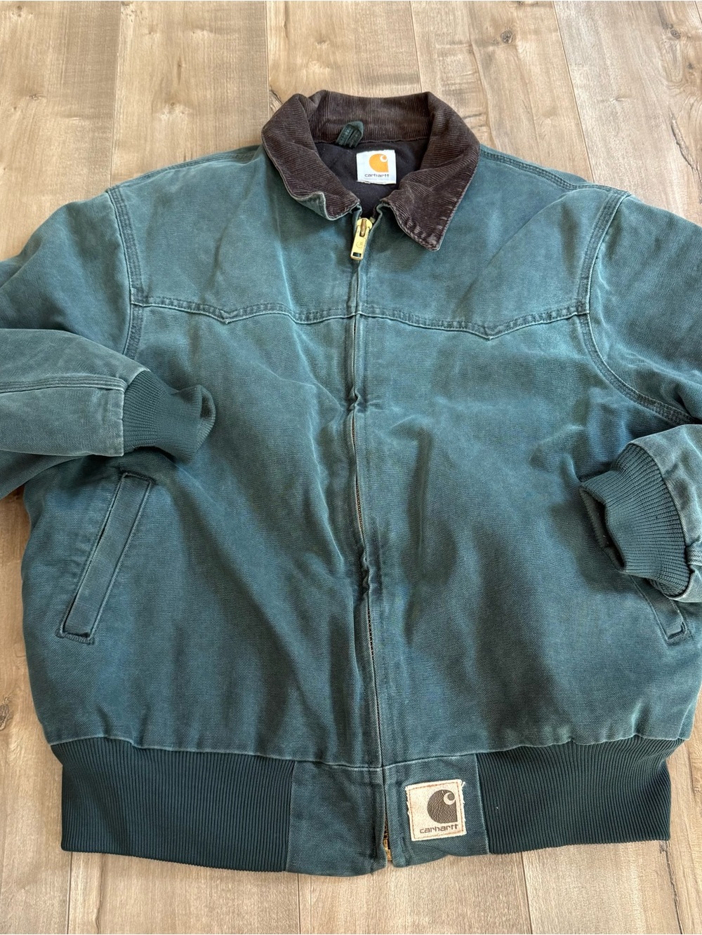 Vintage Carhartt Green Santa Fe Style Jacket Men's Medium No Tag Barn Coat